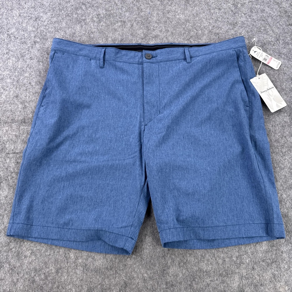 Tommy Bahama Shorts Mens 40 Blue Heather IslandZone Double Eagle Golf UPF 30